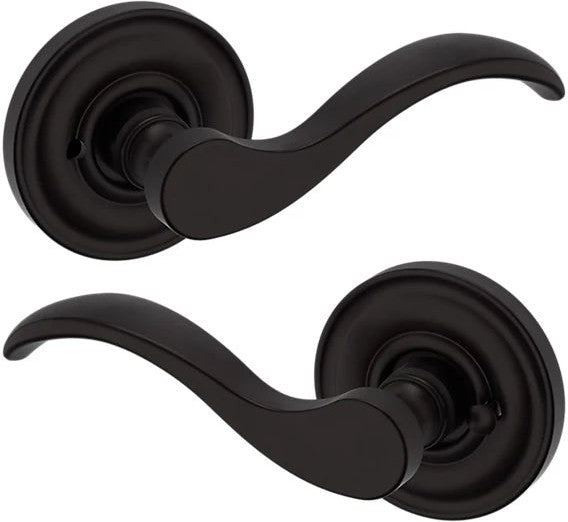 Baldwin Estate 5455V Privacy Lever with 5048 Rosette in Oil Rubbed Bronze finish