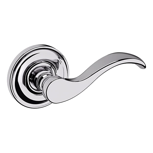 Baldwin Estate 5455V Right Handed Half Dummy Lever with 5048 Rose in Polished Chrome finish