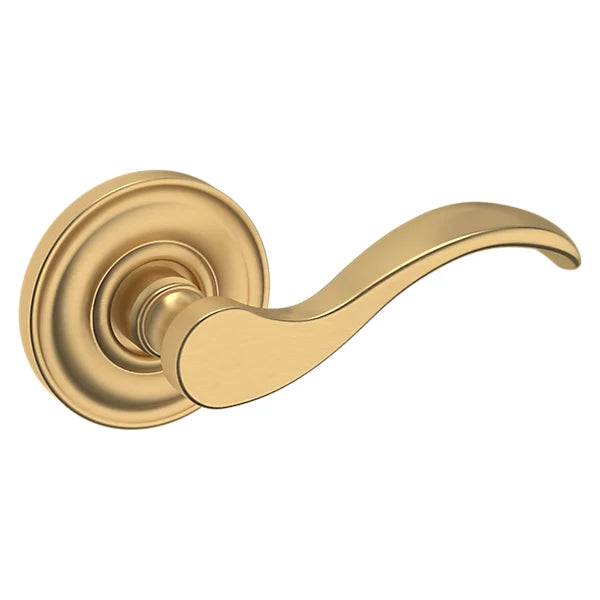 Baldwin Estate 5455V Right Handed Half Dummy Lever with 5048 Rose in Vintage Brass finish