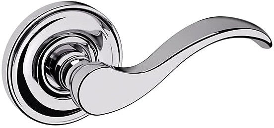 Baldwin Estate 5455V Right Handed Half Dummy Lever with 5048 Rosette in Polished Chrome finish