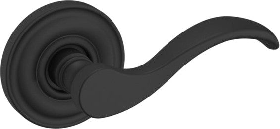 Baldwin Estate 5455V Right Handed Half Dummy Lever with 5048 Rosette in Satin Black finish