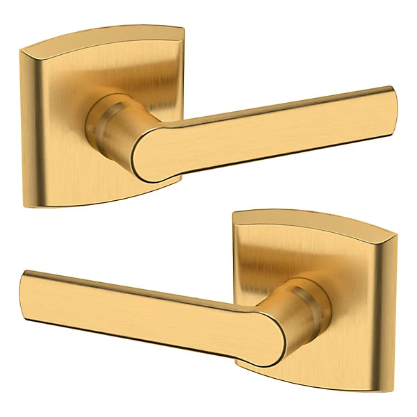 Baldwin Estate 5485V Passage Lever with R026 Rose in Lifetime Satin Brass finish