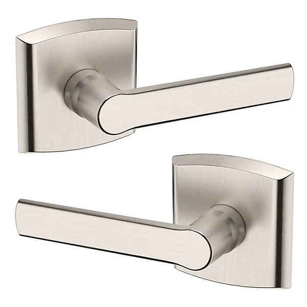 Baldwin Estate 5485V Passage Lever with R026 Rose in Lifetime Satin Nickel finish