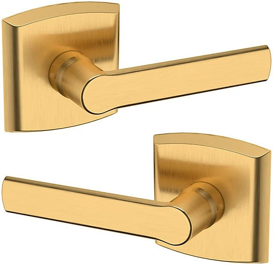 Baldwin Estate 5485V Passage Lever with R026 Rosette in Lifetime Satin Brass finish