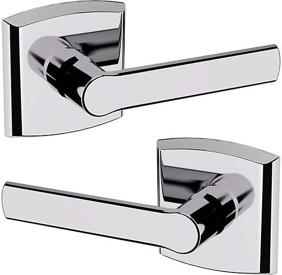 Baldwin Estate 5485V Passage Lever with R026 Rosette in Polished Chrome finish