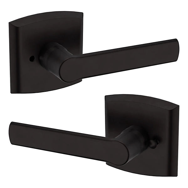 Baldwin Estate 5485V Privacy Lever with R026 Rose in Oil Rubbed Bronze finish