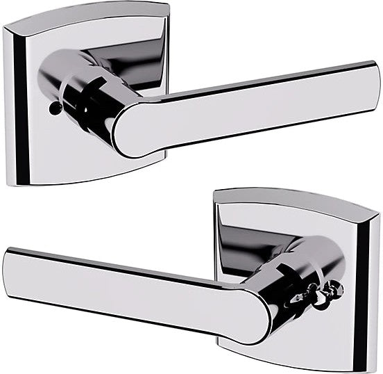 Baldwin Estate 5485V Privacy Lever with R026 Rosette in Polished Chrome finish