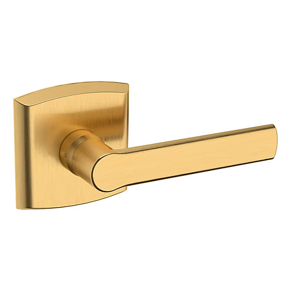 Baldwin Estate 5485V Right Handed Half Dummy Lever with R026 Rose in Lifetime Satin Brass finish