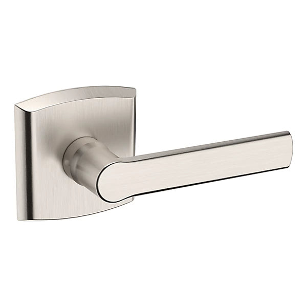 Baldwin Estate 5485V Right Handed Half Dummy Lever with R026 Rose in Lifetime Satin Nickel finish