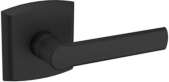 Baldwin Estate 5485V Right Handed Half Dummy Lever with R026 Rosette in Satin Black finish