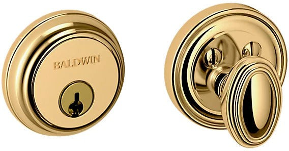 Baldwin Estate 8031 Traditional Deadbolt in Lifetime Polished Brass finish