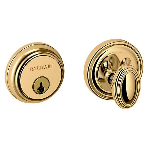 Baldwin Estate 8031 Traditional Deadbolt in Lifetime Polished Brass finish