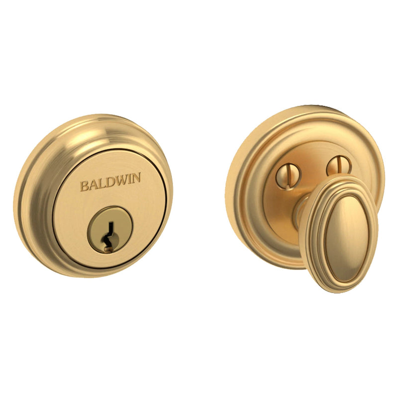 Baldwin Estate 8031 Traditional Deadbolt in Lifetime Satin Brass finish