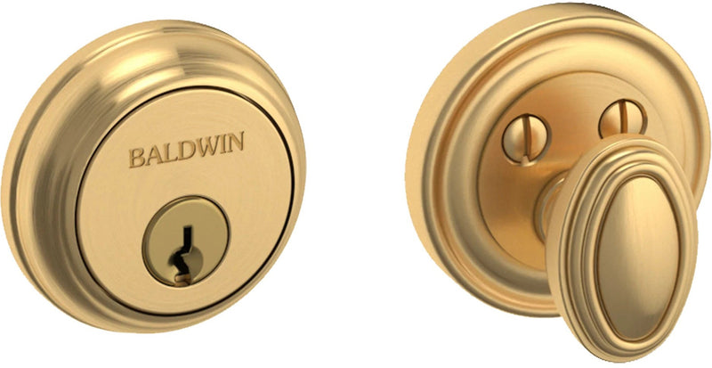 Baldwin Estate 8031 Traditional Deadbolt in Lifetime Satin Brass finish