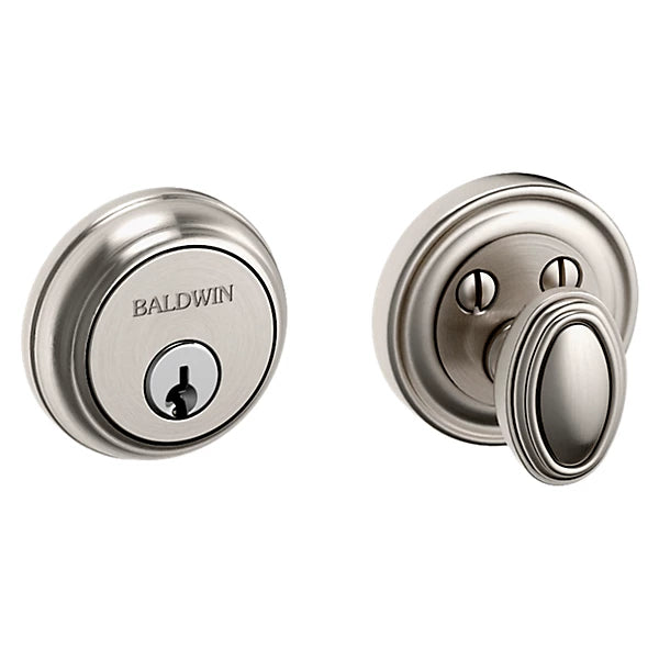 Baldwin Estate 8031 Traditional Deadbolt in Lifetime Satin Nickel finish