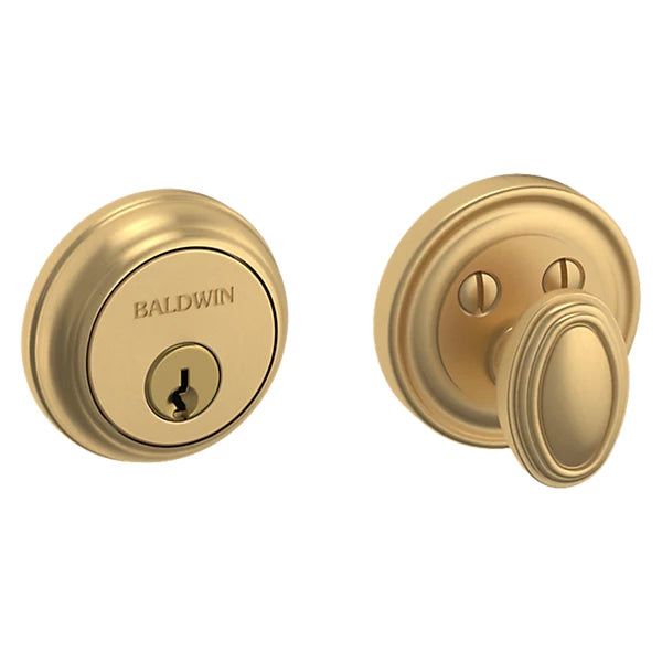 Baldwin Estate 8031 Traditional Deadbolt in Vintage Brass finish