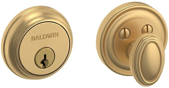 Baldwin Estate 8031 Traditional Deadbolt in Vintage Brass finish