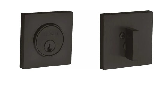 Baldwin Estate 8220 Contemporary Square Deadbolt in Oil Rubbed Bronze finish