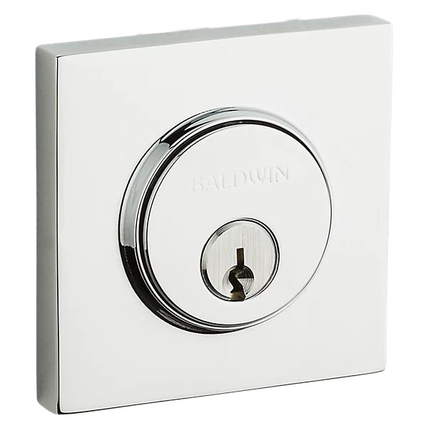 Baldwin Estate 8220 Contemporary Square Deadbolt in Polished Chrome finish