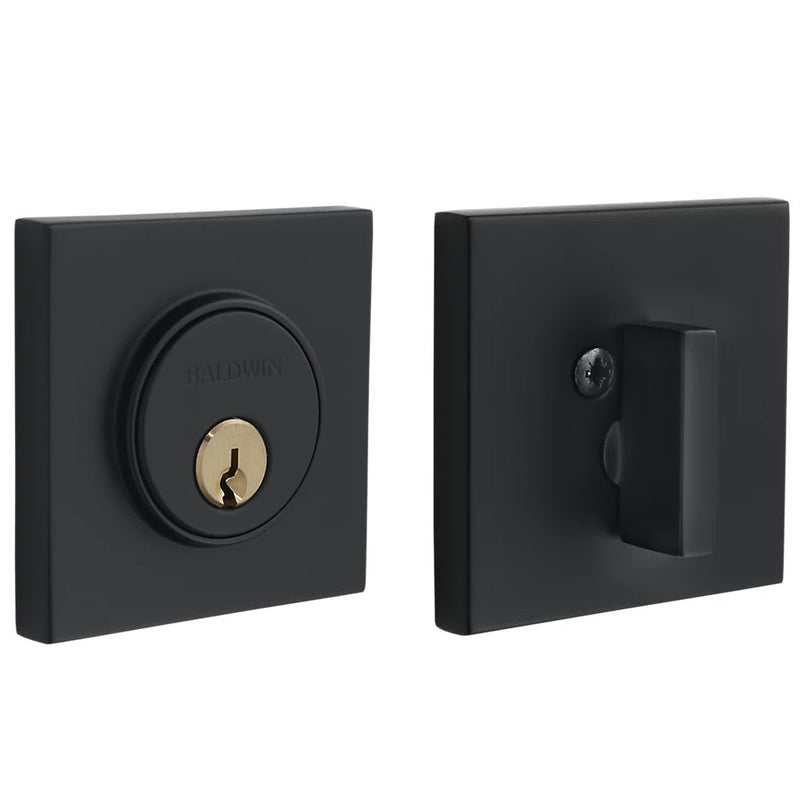 Baldwin Estate 8220 Contemporary Square Deadbolt in Satin Black finish