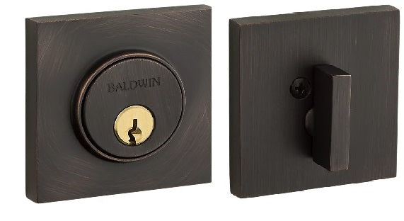 Baldwin Estate 8220 Contemporary Square Deadbolt in Venetian Bronze finish