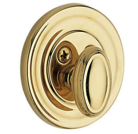 Baldwin Estate 8231 Traditional Deadbolt - Single Sided Patio Function in Lifetime Polished Brass finish