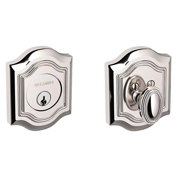 Baldwin Estate 8237 Bethpage Deadbolt in Lifetime Polished Nickel finish