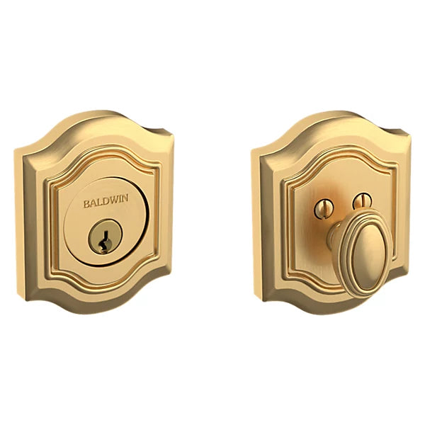 Baldwin Estate 8237 Bethpage Deadbolt in Lifetime Satin Brass finish