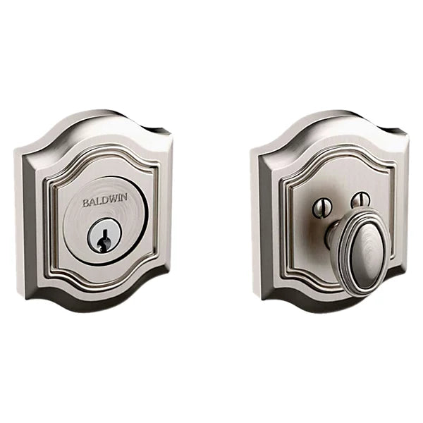 Baldwin Estate 8237 Bethpage Deadbolt in Lifetime Satin Nickel finish