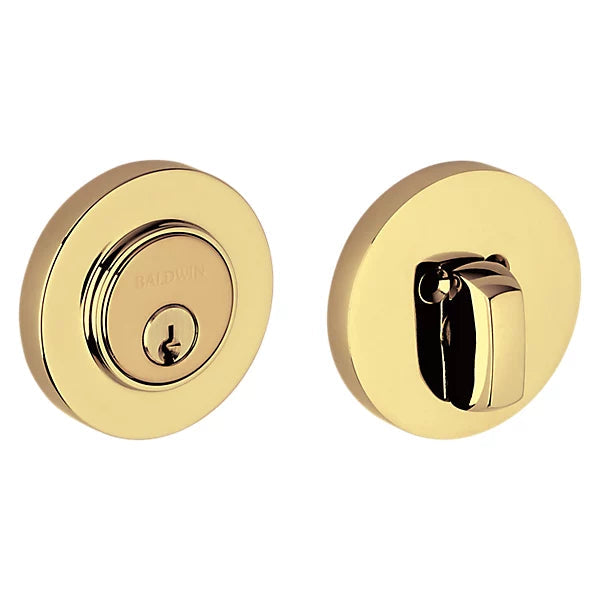 Baldwin Estate 8244 Contemporary Deadbolt in Lifetime Polished Brass finish