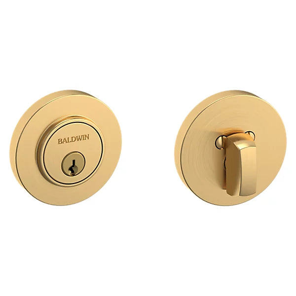 Baldwin Estate 8244 Contemporary Deadbolt in Lifetime Satin Brass finish