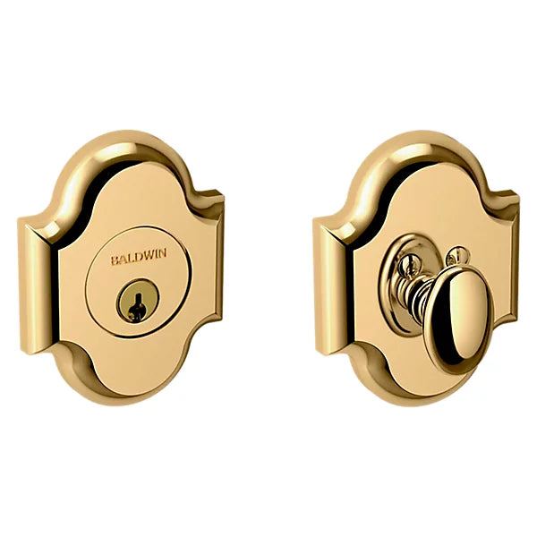 Baldwin Estate 8252 Boulder Arched Deadbolt in Lifetime Polished Brass finish