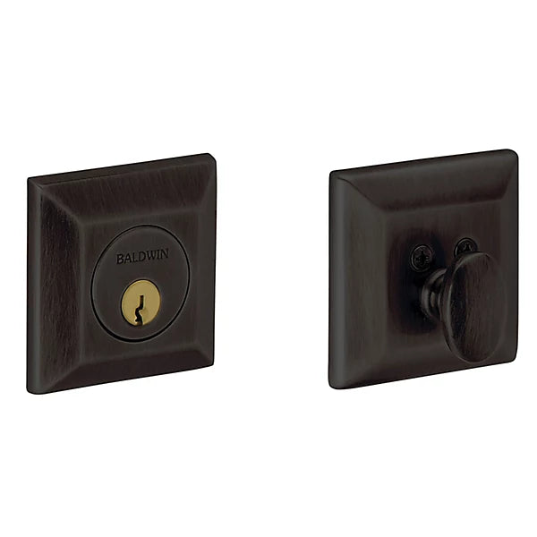 Baldwin Estate 8254 Squared Deadbolt in Oil Rubbed Bronze finish