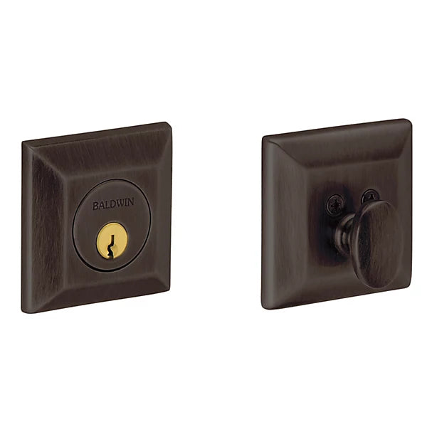 Baldwin Estate 8254 Squared Deadbolt in Venetian Bronze finish