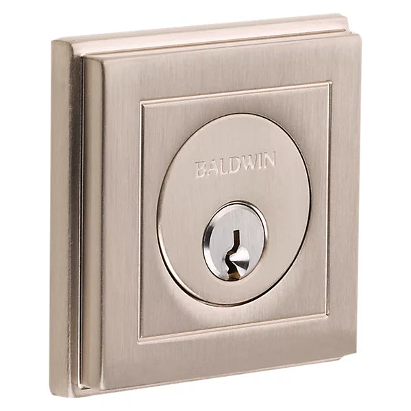 Baldwin Estate 8260 Hollywood Hills Deadbolt in Lifetime Satin Nickel finish