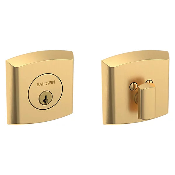 Baldwin Estate 8285 Soho Deadbolt in Lifetime Satin Brass finish