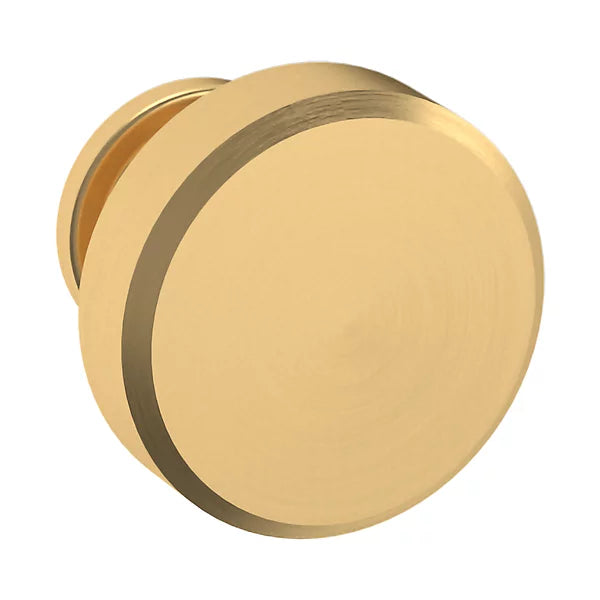 Baldwin Estate Bevel Knob 1.25" in Lifetime Satin Brass finish