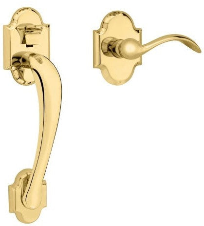 Baldwin Estate Boulder Lower Half Handleset with Interior 5452V Lever in Lifetime Polished Brass finish