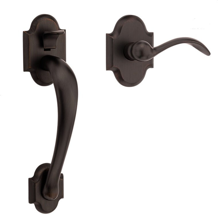 Baldwin Estate Boulder Lower Half Handleset with Interior 5452V Lever in Venetian Bronze finish