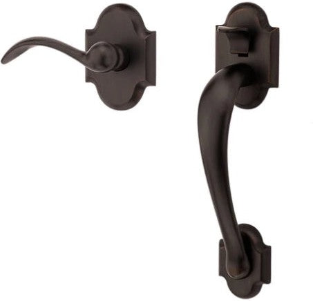 Baldwin Estate Boulder Lower Half Handleset with Interior 5452V Lever in Venetian Bronze finish