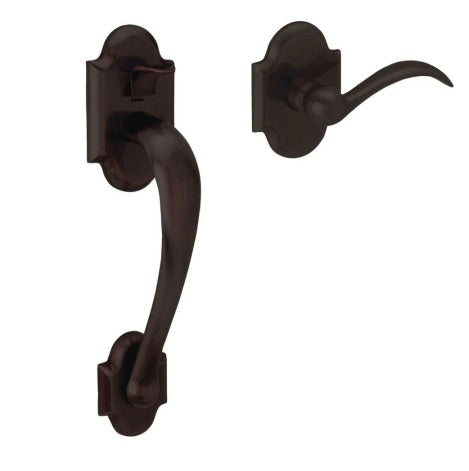 Baldwin Estate Boulder Lower Half Handleset with Interior Left Handed 5452V Lever in Oil Rubbed Bronze finish