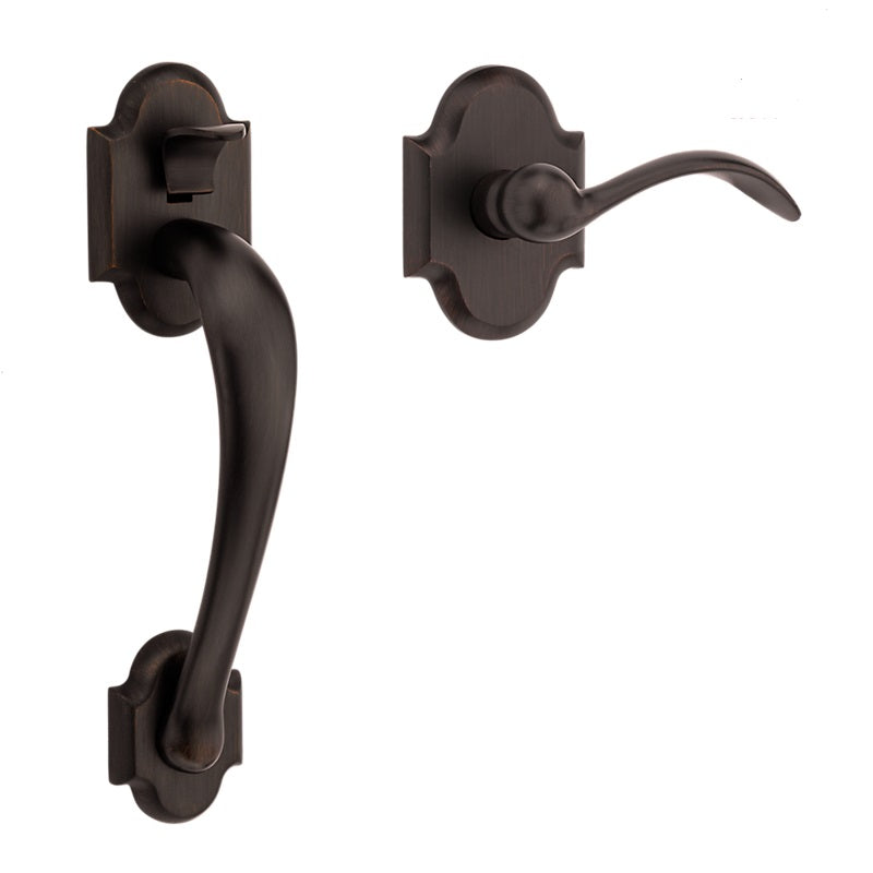 Baldwin Estate Boulder Lower Half Handleset with Interior Left Handed 5452V Lever in Venetian Bronze finish