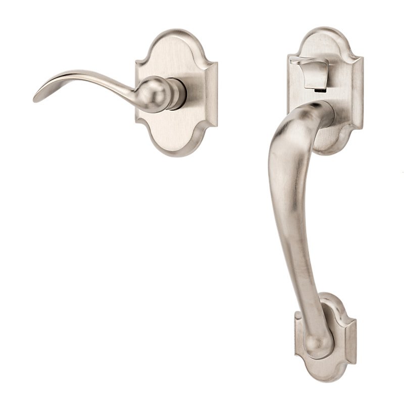 Baldwin Estate Boulder Lower Half Handleset with Interior Right Handed 5452V Lever in Lifetime Satin Nickel finish