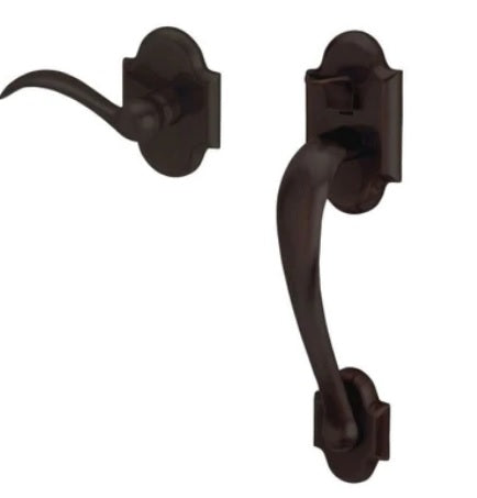 Baldwin Estate Boulder Lower Half Handleset with Interior Right Handed 5452V Lever in Oil Rubbed Bronze finish