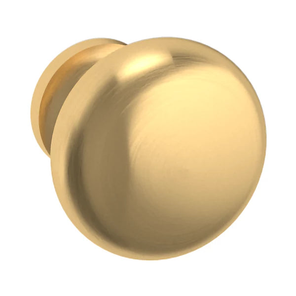 Baldwin Estate Classic Knob 1" in Lifetime Satin Brass finish