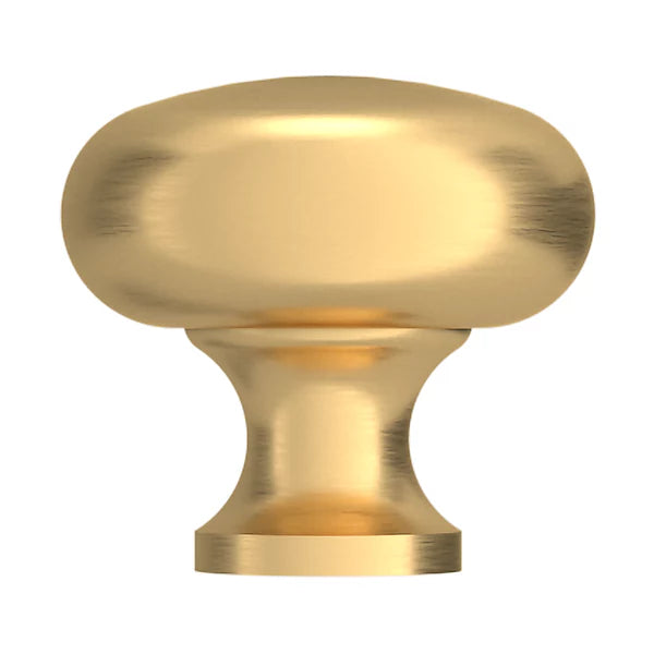 Baldwin Estate Classic Knob 1.25" in Lifetime Satin Brass finish