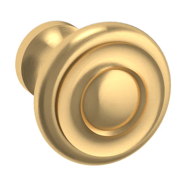 Baldwin Estate Dominion Knob 1" in Lifetime Satin Brass finish