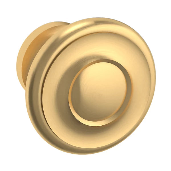 Baldwin Estate Dominion Knob 1.25" in Lifetime Satin Brass finish