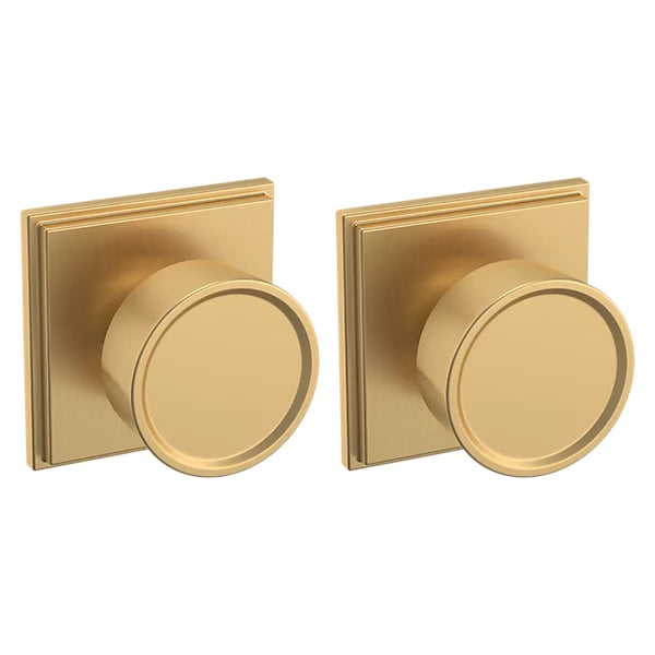 Baldwin Estate K007 Hollywood Hills Full Dummy Knob with R050 Rose in Vintage Brass finish