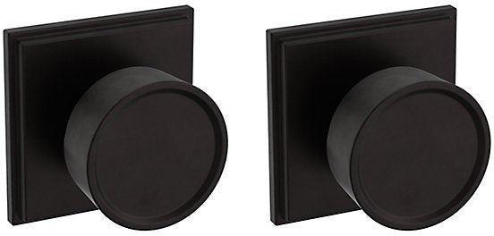 Baldwin Estate K007 Hollywood Hills Full Dummy Knob with R050 Rosette in Oil Rubbed Bronze finish